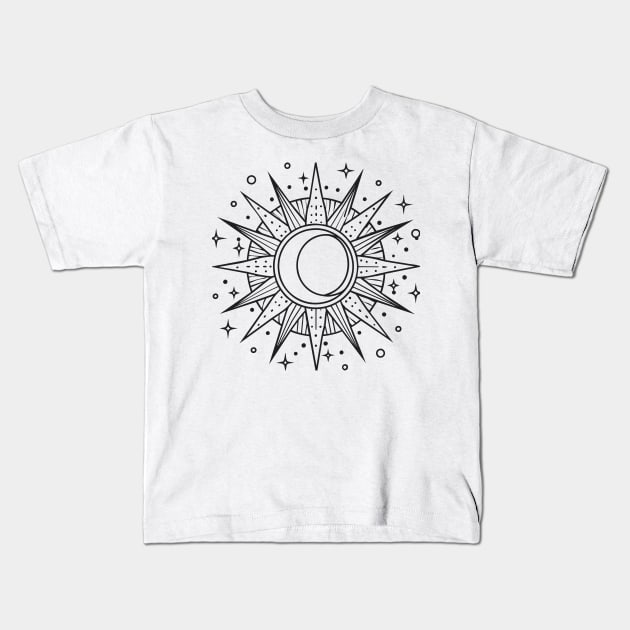 april 8 2024 solar eclipse, path of totality, ohio eclipse awesome Kids T-Shirt by General Corner